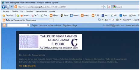 Imagen  1 Blog de Taller de Programación Estructurada.