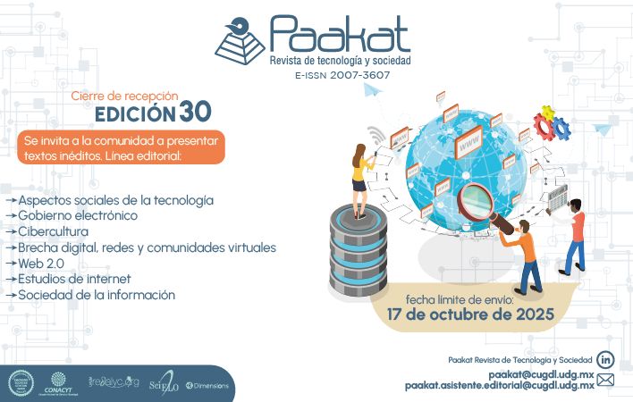 Imagen de la página inicial de la revista